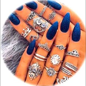 🆕NIP:BOHO/SOHO Knuckle Ring Set- VNTG 👀 15 pcs